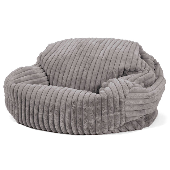 Puf Sofá Sabina - Pana de Felpa Ultra Gris 01