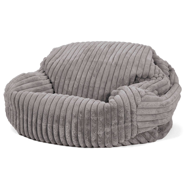 Puf Sofá Sabina - Pana de Felpa Ultra Gris 01