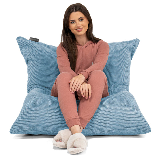 Puff Gigante Cama XL - Pompón Cielo 02