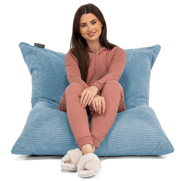 Puff Gigante Cama XL - Pompón Cielo 02