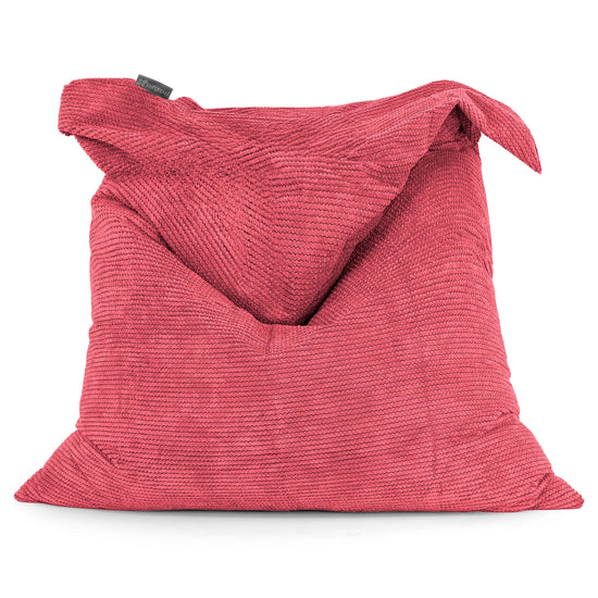 Puff Gigante Cama XL - Pompón Rojo pastel 01