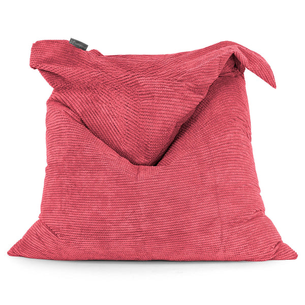 Puff Gigante Cama XL - Pompón Rojo pastel 01