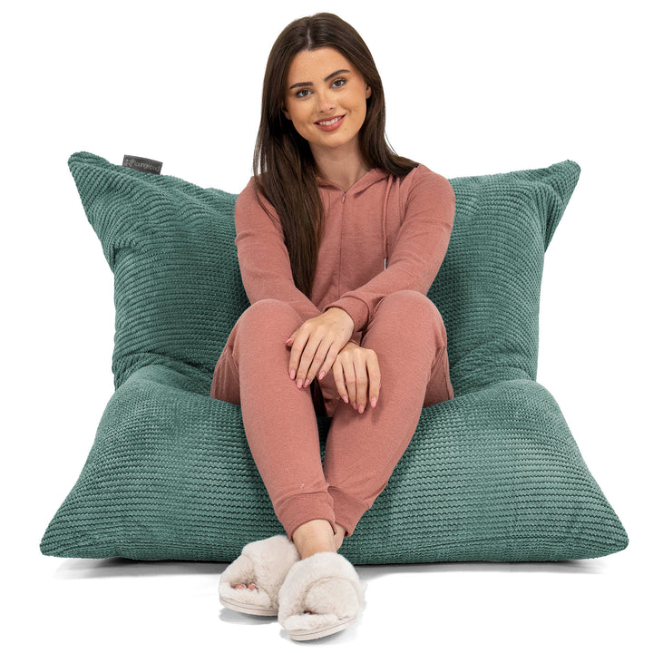 Puff Gigante Cama XL - Pompón Verde Musgo 02