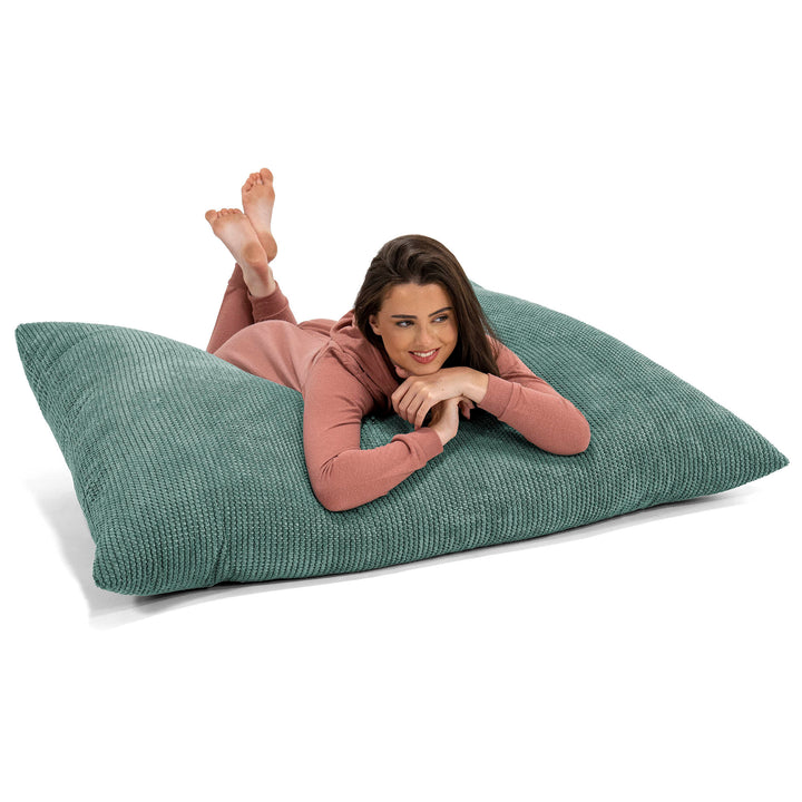 Puff Gigante Cama XL - Pompón Verde Musgo 03