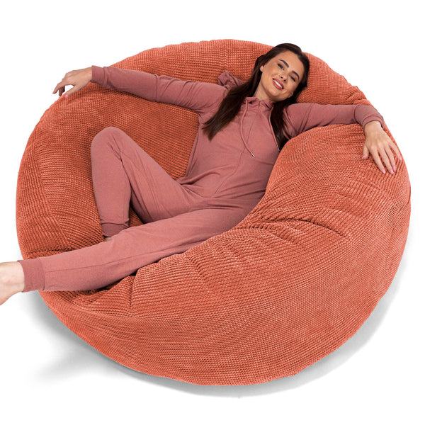 Puff Gigante 'Mega - Pompón Naranja Calabaza 01