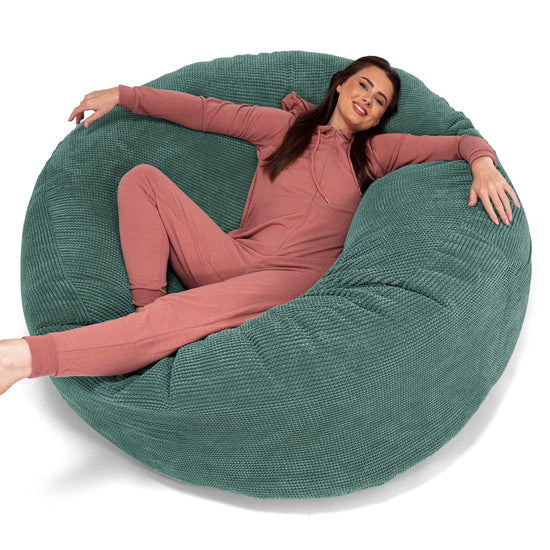 Puff Gigante 'Mega - Pompón Verde Musgo 01