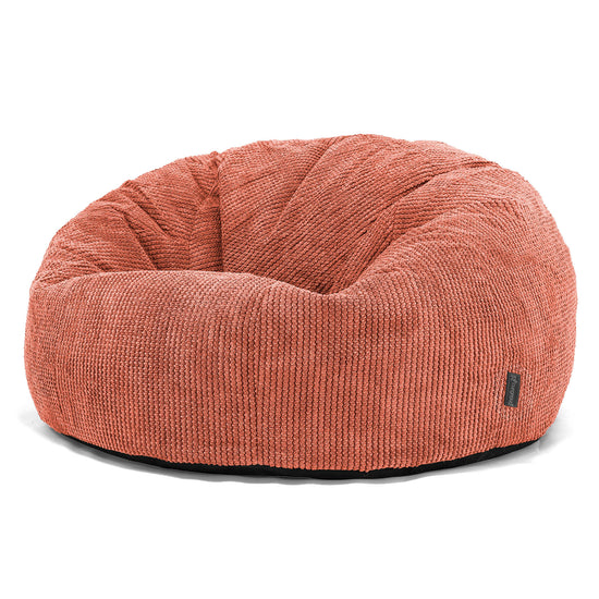 Puff Gigante Sofá Clásica - Pompón Naranja Calabaza 01