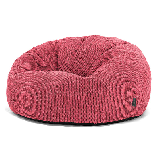 Puff Gigante Sofá Clásica - Pompón Rojo pastel 01