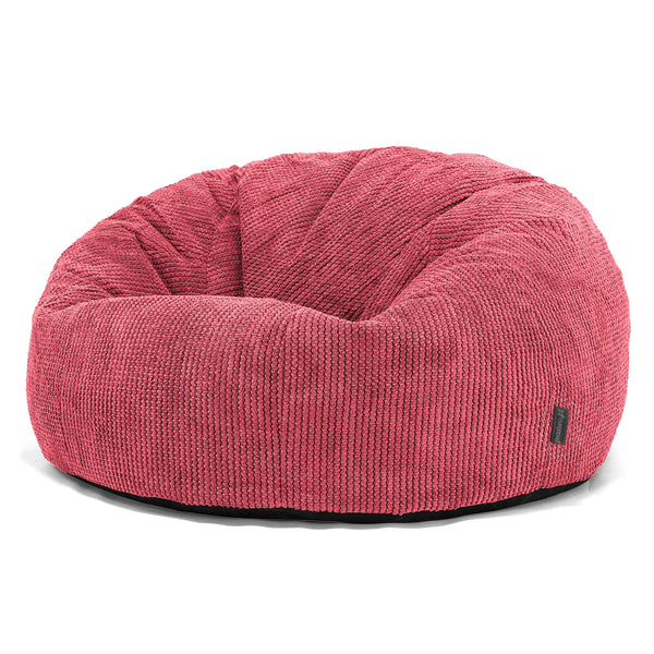 Puff Gigante Sofá Clásica - Pompón Rojo pastel 01