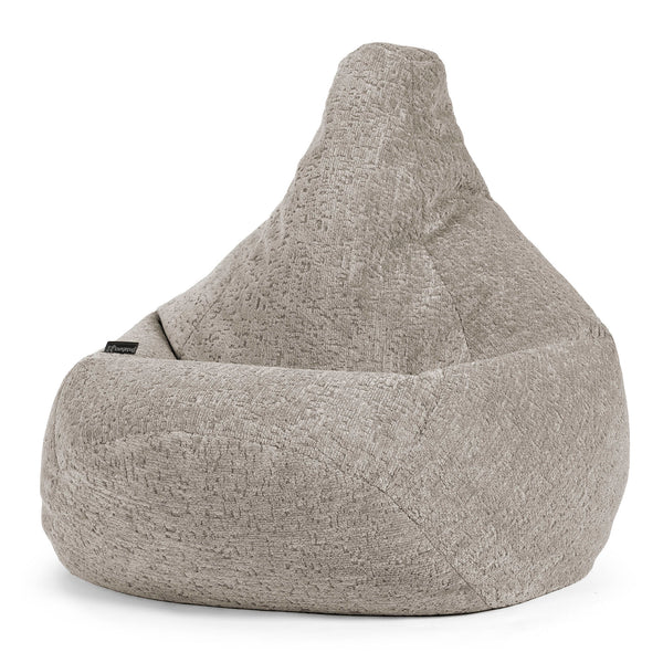 Puff Pera - Chenilla Premium Gris 01