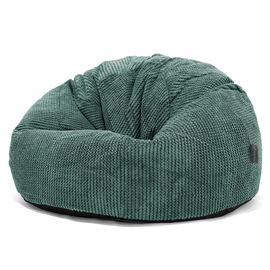 Puff Redondo - Pompón Verde Musgo 01