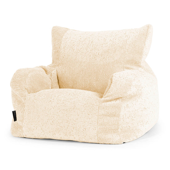 Puff Sillón Josephine - Chenilla Premium Marfil 01