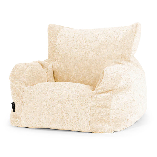 Puff Sillón Josephine - Chenilla Premium Marfil 01