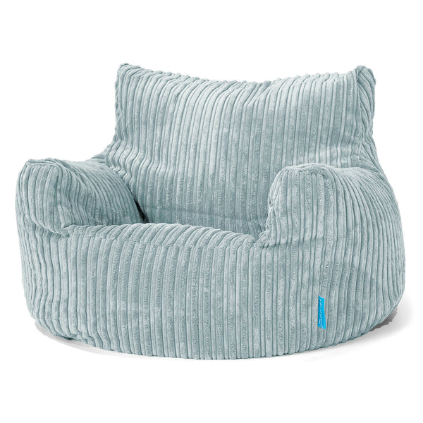 Puff Sillón para niños 3-8 años - Pana Clásica Menta 01