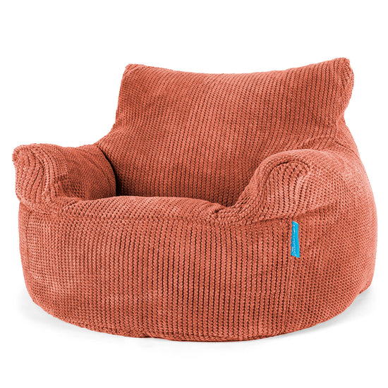 Puff Sillón para niños 3-8 años - Pompón Naranja Calabaza 01