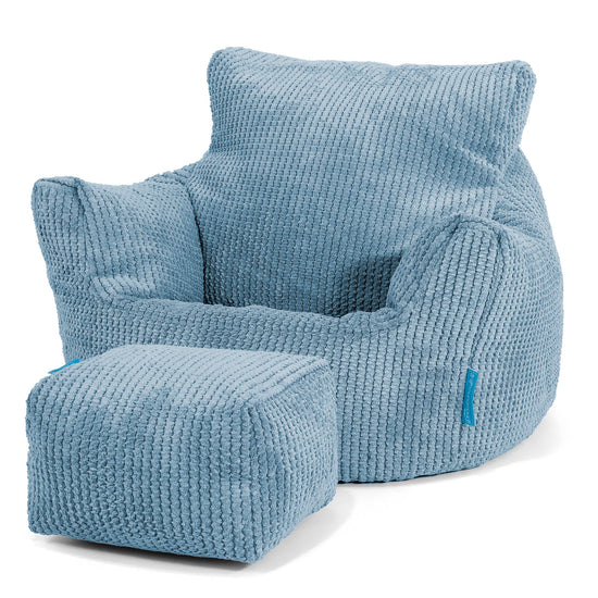 Puff Sillón para niños 1-3 años - Pompón Cielo 02