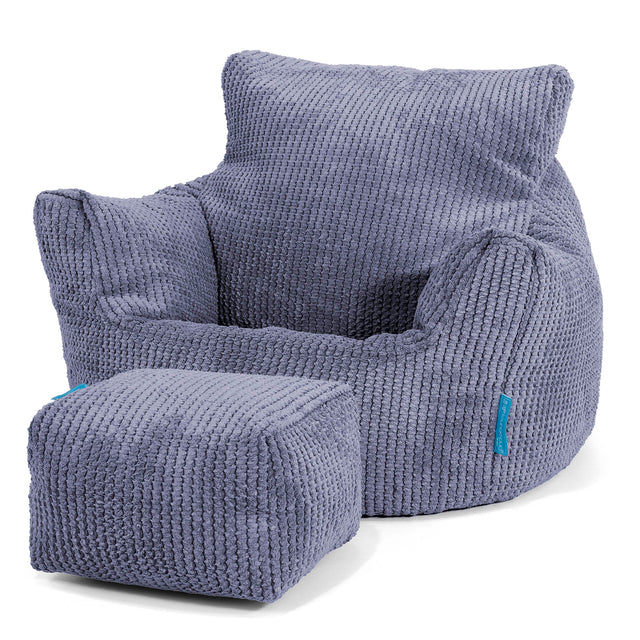Puff Sillón para niños 1-3 años - Pompón Morado 02