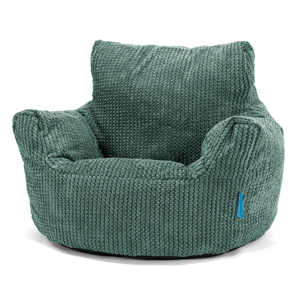 Puff Sillón para niños 1-3 años - Pompón Verde Musgo 01