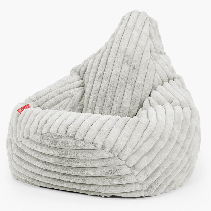 Silla De Juego Puf - Pana de Felpa Ultra Verde Salvia 02