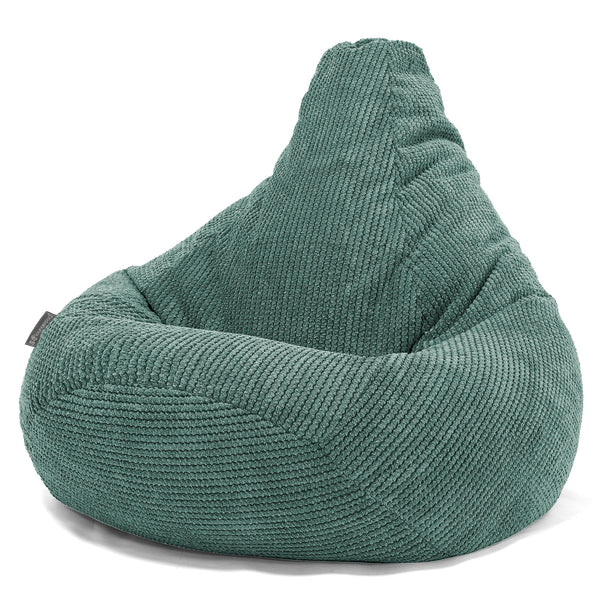 Silla De Juego Puf - Pompón Verde Musgo 01