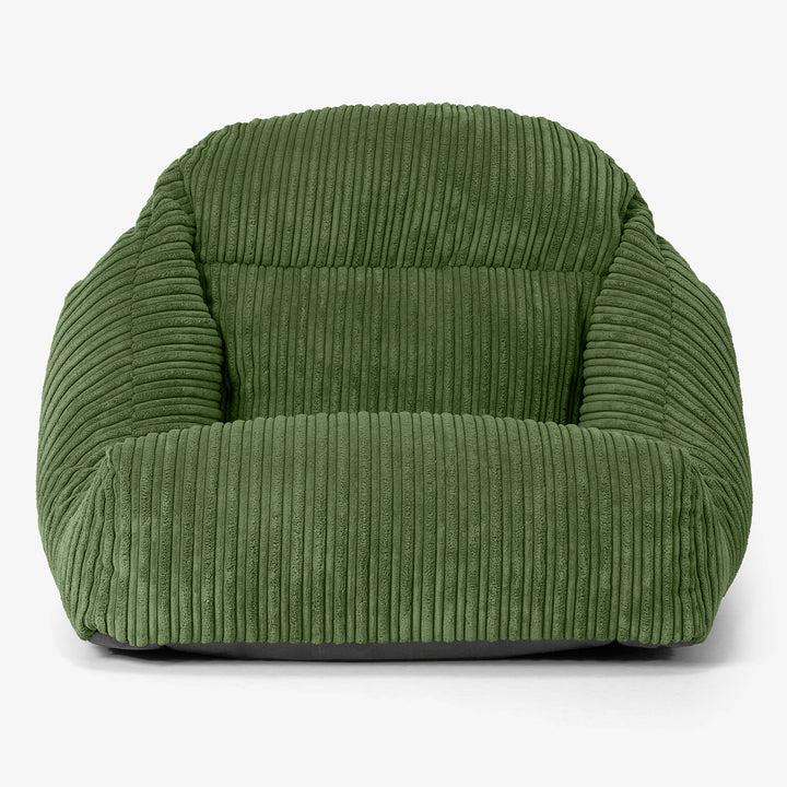Silla Puff de Suelo Aya - Pana Clásica Bosque Verde 02