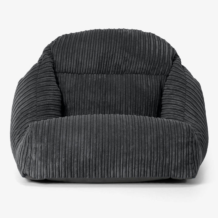 Silla Puff de Suelo Aya - Pana Clásica Negro 02