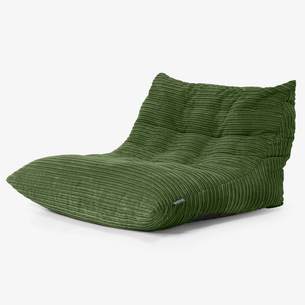 Silla Puff de Suelo Noah - Pana Clásica Bosque Verde 01