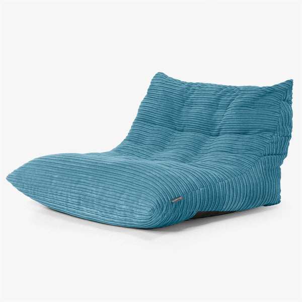 Silla Puff de Suelo Noah - Pana Clásica Egeo Azul 01