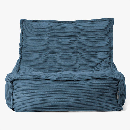 Silla Puff de Suelo Oliver - Pana Clásica Azul marino 02