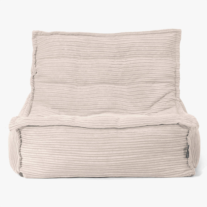 Silla Puff de Suelo Oliver - Pana Clásica Marfil 02