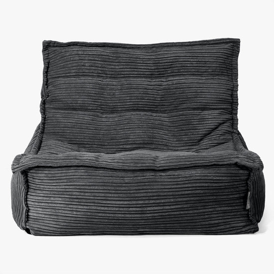 Silla Puff de Suelo Oliver - Pana Clásica Negro 02