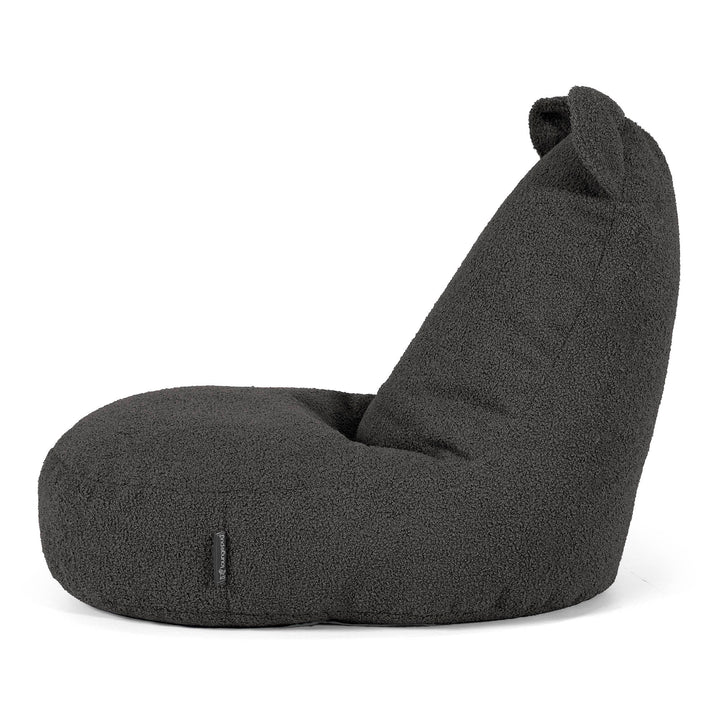 Silla Puff Infantil Animal Oso de 2 a 6 años - Boucle Grafito 02