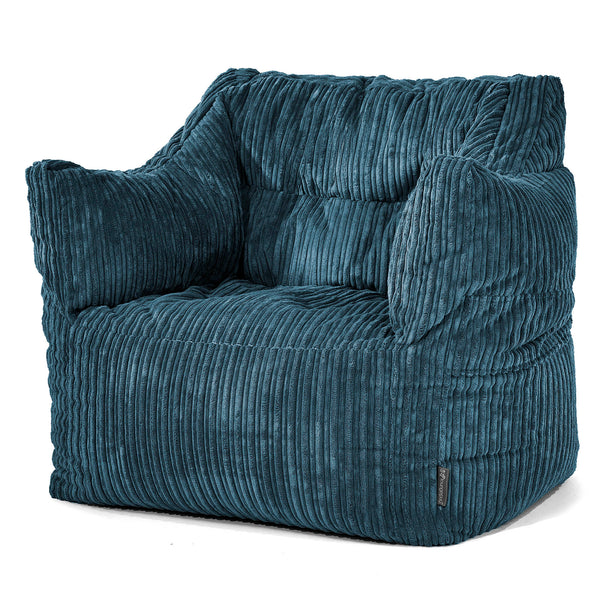 Sillón Puff Victor - Pana Clásica Azul marino 01