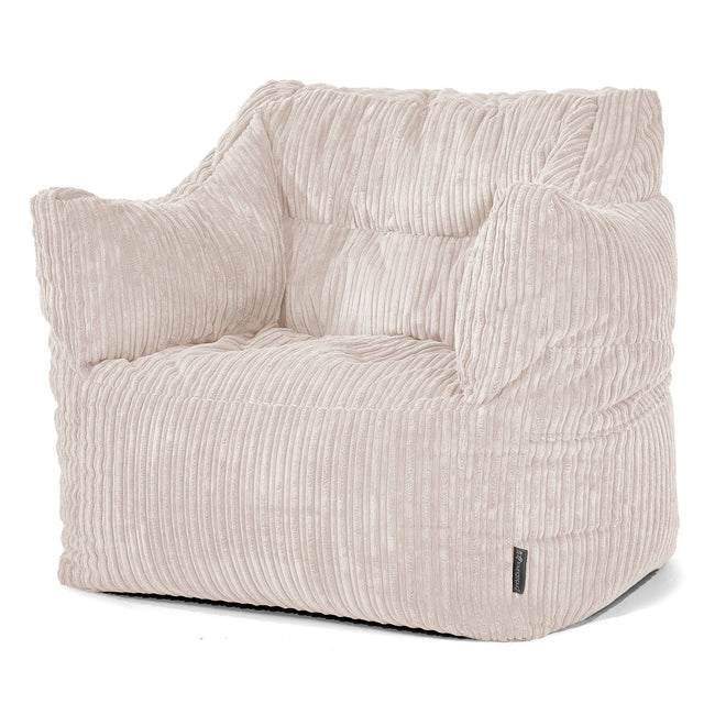 Sillón Puff Victor - Pana Clásica Marfil 01