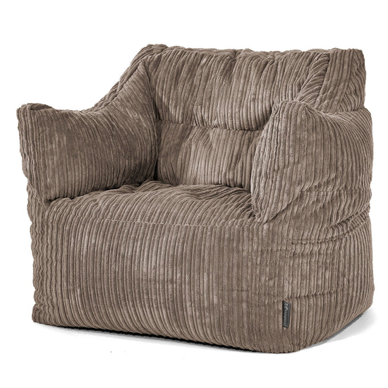 Sillón Puff Victor - Pana Clásica Marrón empolvado 01
