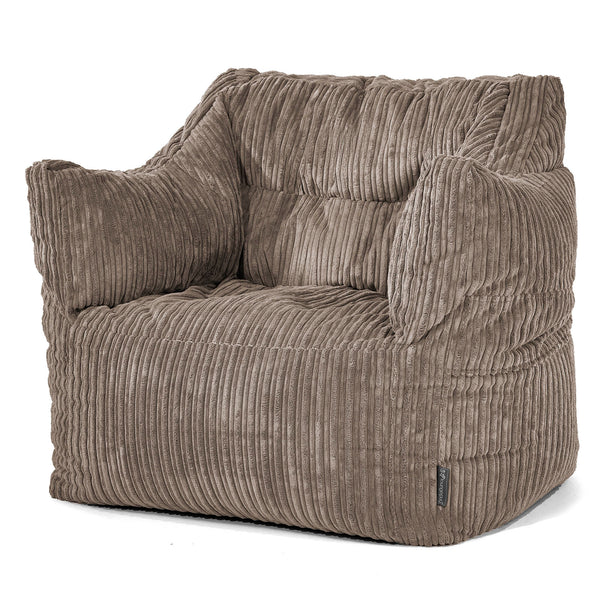 Sillón Puff Victor - Pana Clásica Marrón empolvado 01