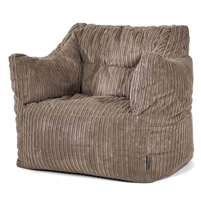 Sillón Puff Victor - Pana Clásica Marrón empolvado 01