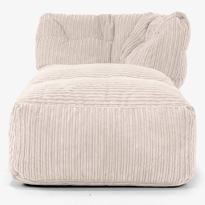 Sofá Modular Puf, Sección Chaise Derecha - Pana Clásica Marfil 02
