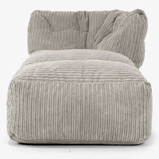 Sofá Modular Puf, Sección Chaise Derecha - Pana Clásica Visón 02