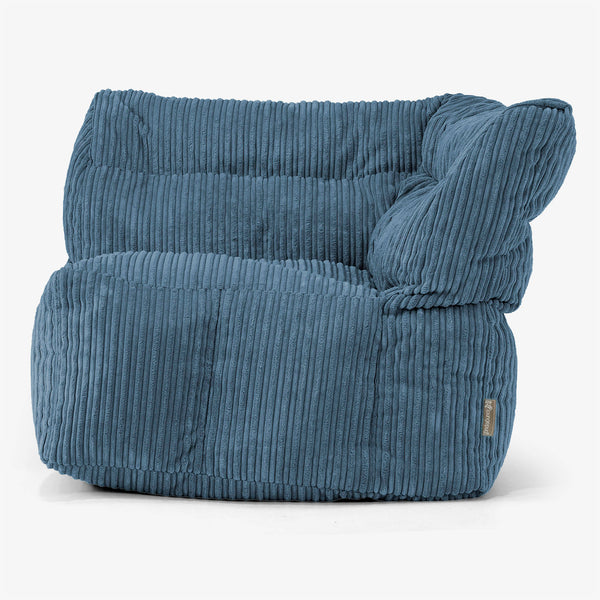 Sofá Modular Puf, Sección Esquina Derecha - Pana Clásica Azul marino