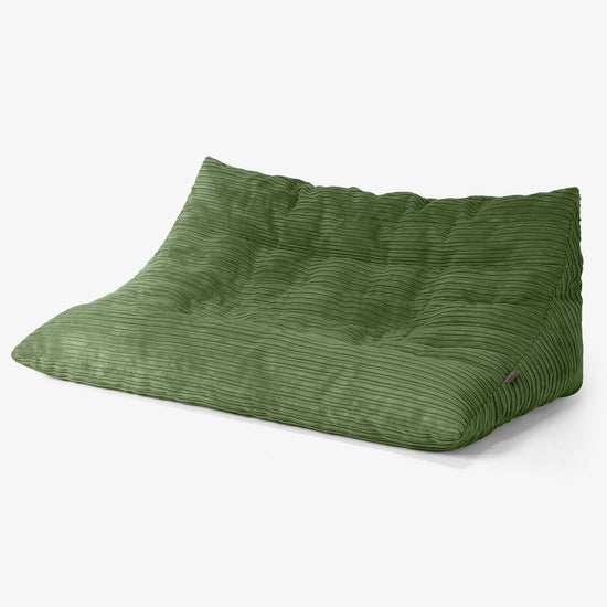 Sofá Puff de Suelo Noah - Pana Clásica Bosque Verde 02