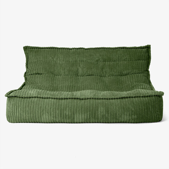 Sofá Puff de Suelo Oliver - Pana Clásica Bosque Verde 01