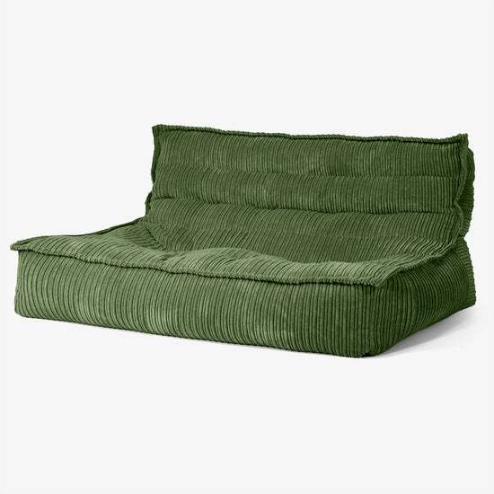 Sofá Puff de Suelo Oliver - Pana Clásica Bosque Verde 02