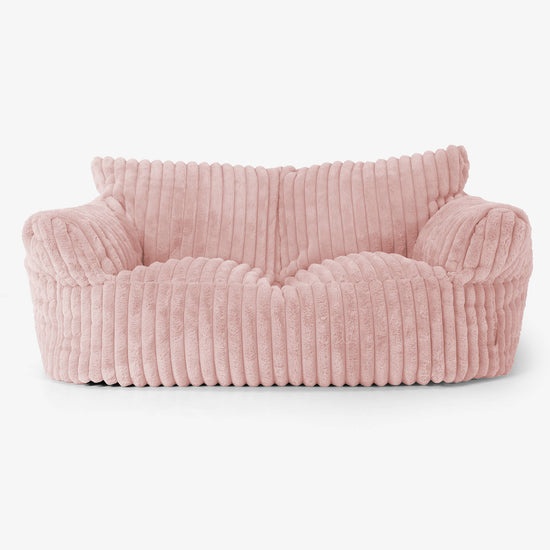 Puf Sofá Josephine - Pana de Felpa Ultra Rosa Empolvado 01