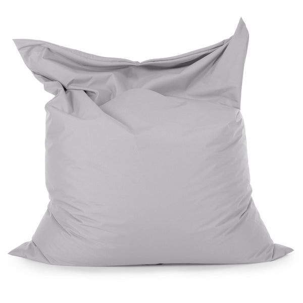 Puff Gigante Cama XL - Fácil Cuidado Exterior Plata 01