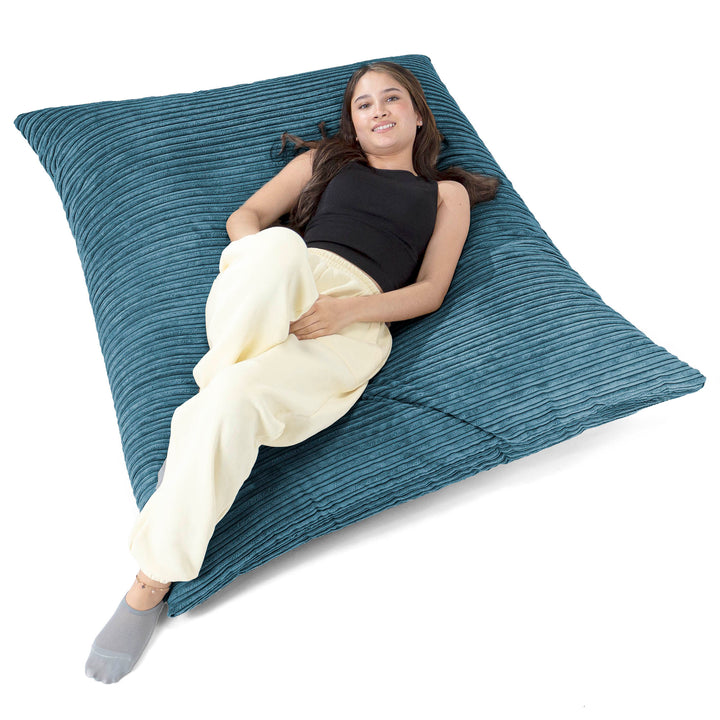 Puff Gigante Cama XL - Pana Clásica Azul marino 02