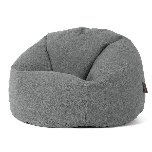 Puff Redondo - Boucle Gris 01