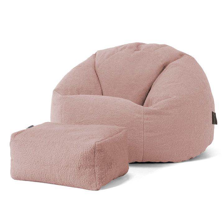 Puff Redondo - Boucle Rosa 02