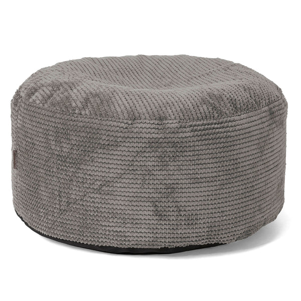 Reposapiés Gigante Redondo - Pompón  Carbón Gris 01