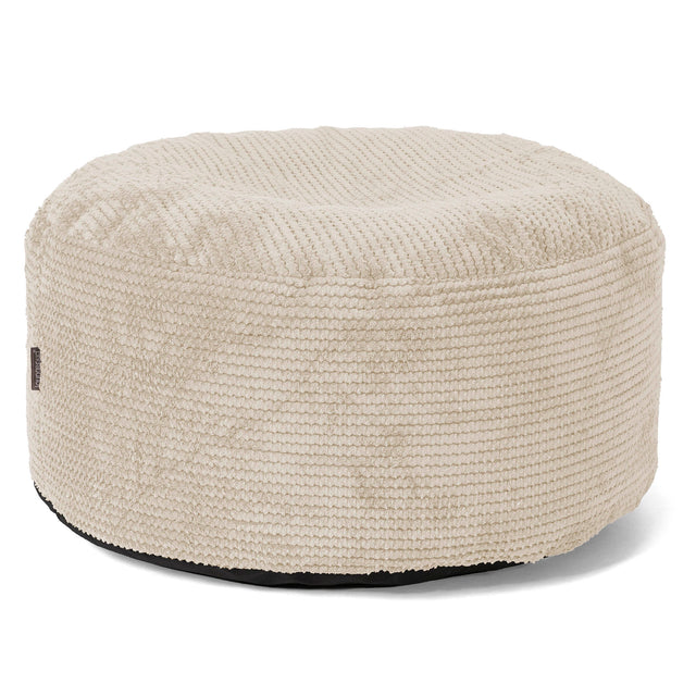 Reposapiés Gigante Redondo - Pompón  Crema 01